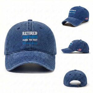 Retired Doctors Make The Best Grandpas Washed Cotton Baseball Cap Funny Retirement Medical Saying