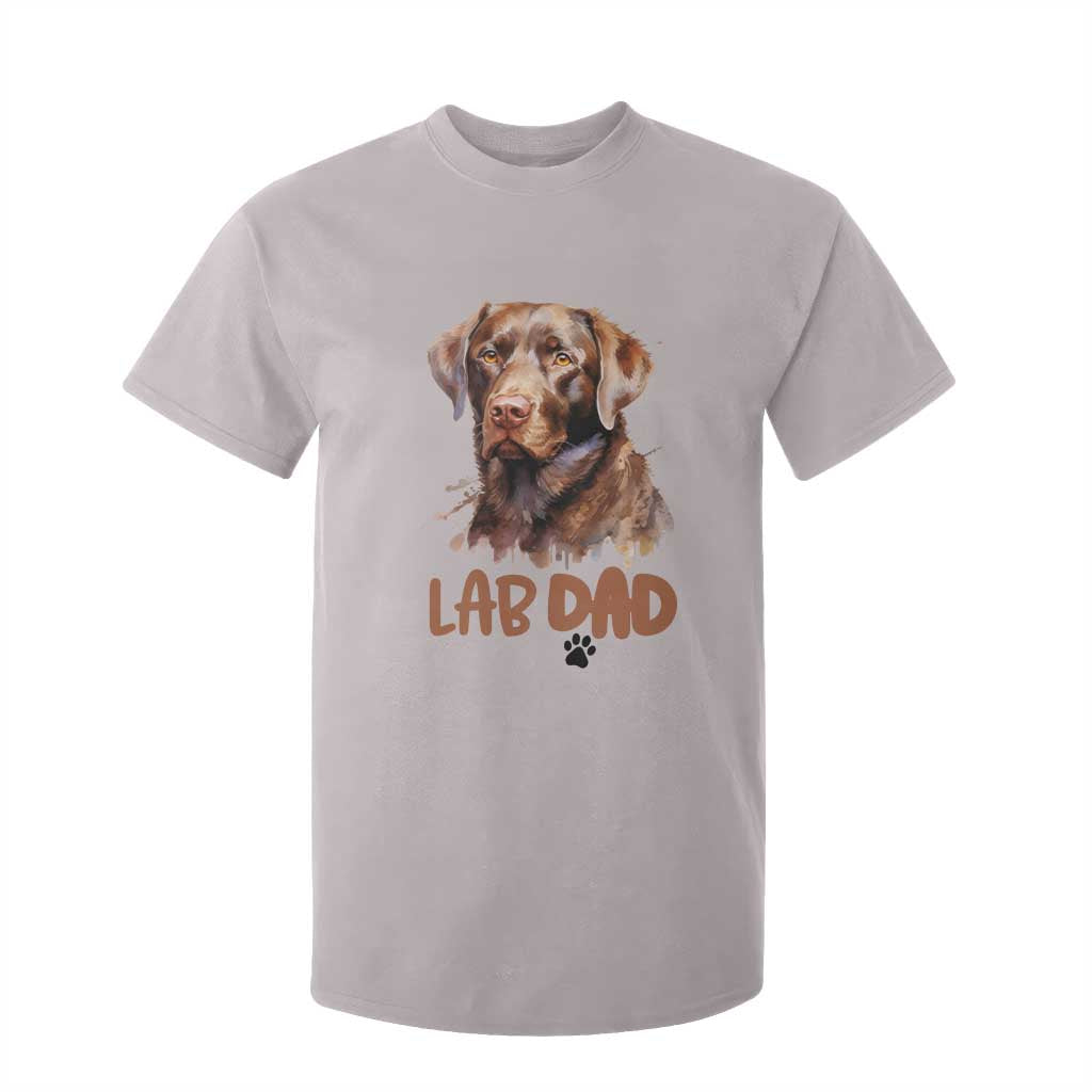 Chocolate Labrador Retriever Dad T Shirt For Kid Dog Lover Gift TS12 Ice Gray Print Your Wear