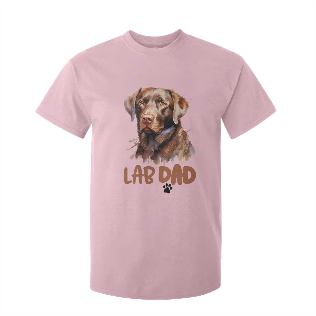 Chocolate Labrador Retriever Dad T Shirt For Kid Dog Lover Gift TS12 Light Pink Print Your Wear