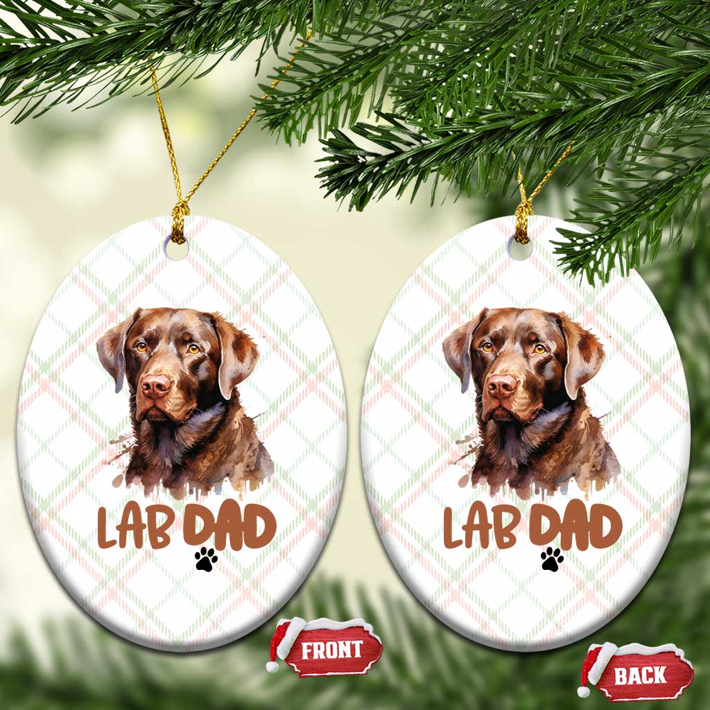 Chocolate Labrador Retriever Dad Ceramic Ornament Dog Lover Gift TS12 Print Your Wear
