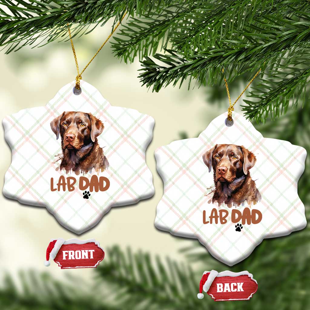 Chocolate Labrador Retriever Dad Ceramic Ornament Dog Lover Gift TS12 Print Your Wear