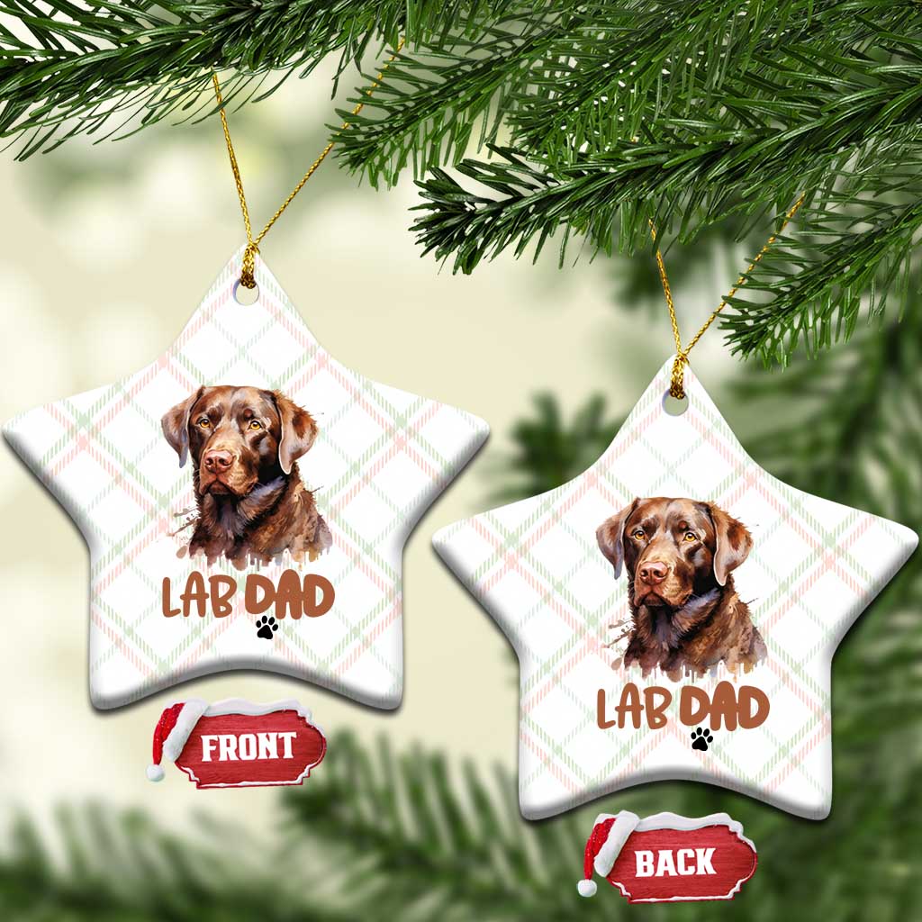 Chocolate Labrador Retriever Dad Ceramic Ornament Dog Lover Gift TS12 Print Your Wear