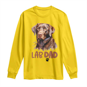 Chocolate Labrador Retriever Dad Long Sleeve Shirt Dog Lover Gift TS12 Daisy Print Your Wear