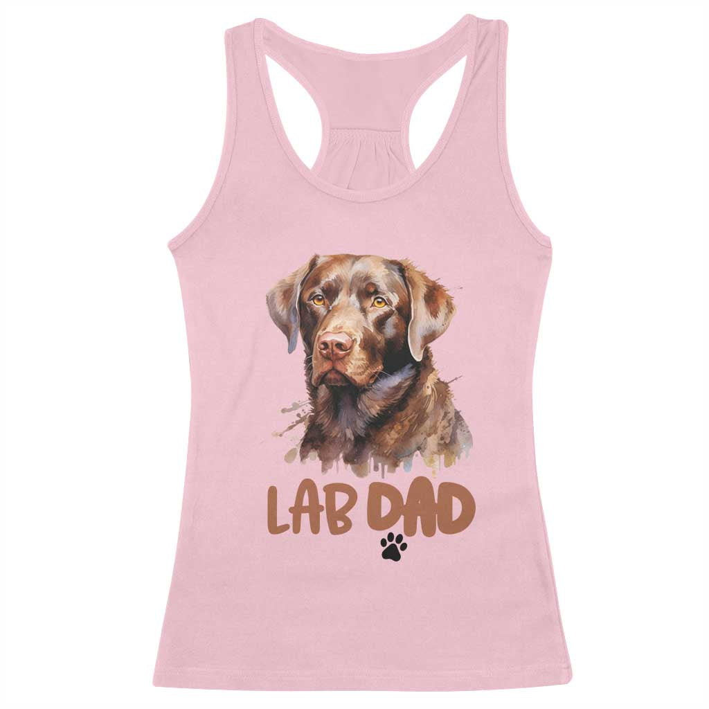 Chocolate Labrador Retriever Dad Racerback Tank Top Dog Lover Gift TS12 Light Pink Print Your Wear