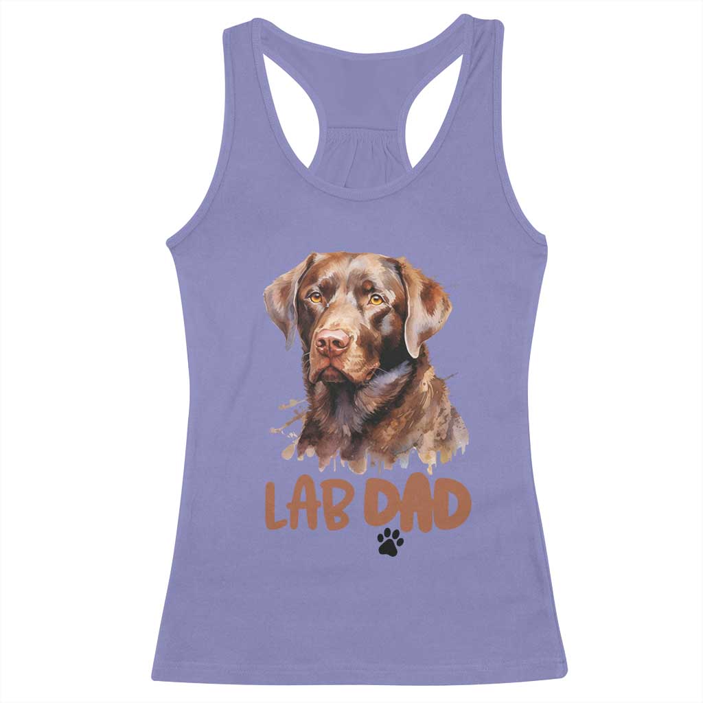 Chocolate Labrador Retriever Dad Racerback Tank Top Dog Lover Gift TS12 Violet Print Your Wear