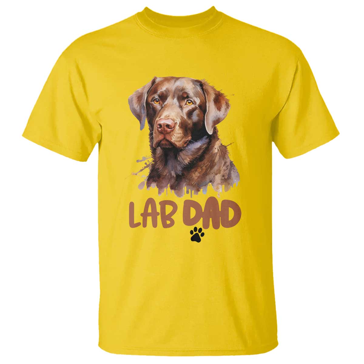 Chocolate Labrador Retriever Dad T Shirt Dog Lover Gift TS12 Daisy Print Your Wear
