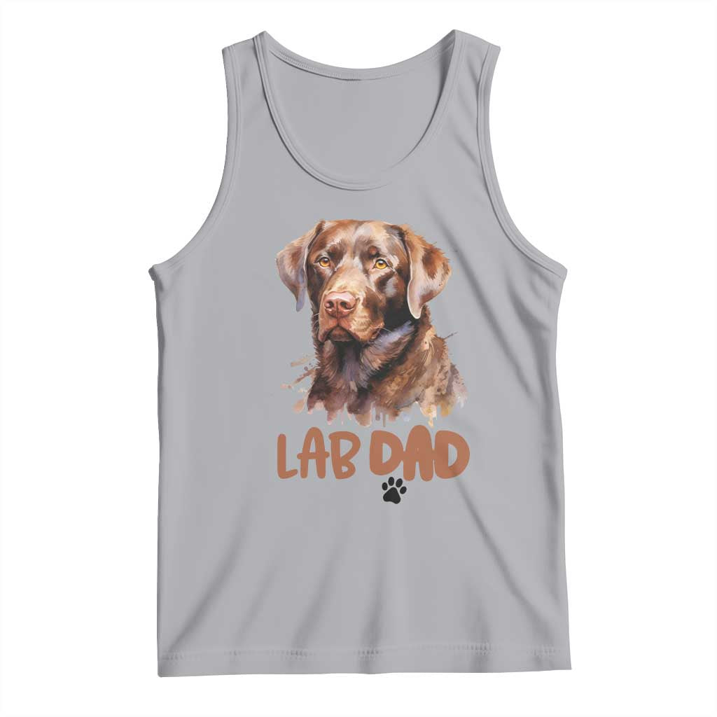Chocolate Labrador Retriever Dad Tank Top Dog Lover Gift TS12 Athletic Heather Print Your Wear