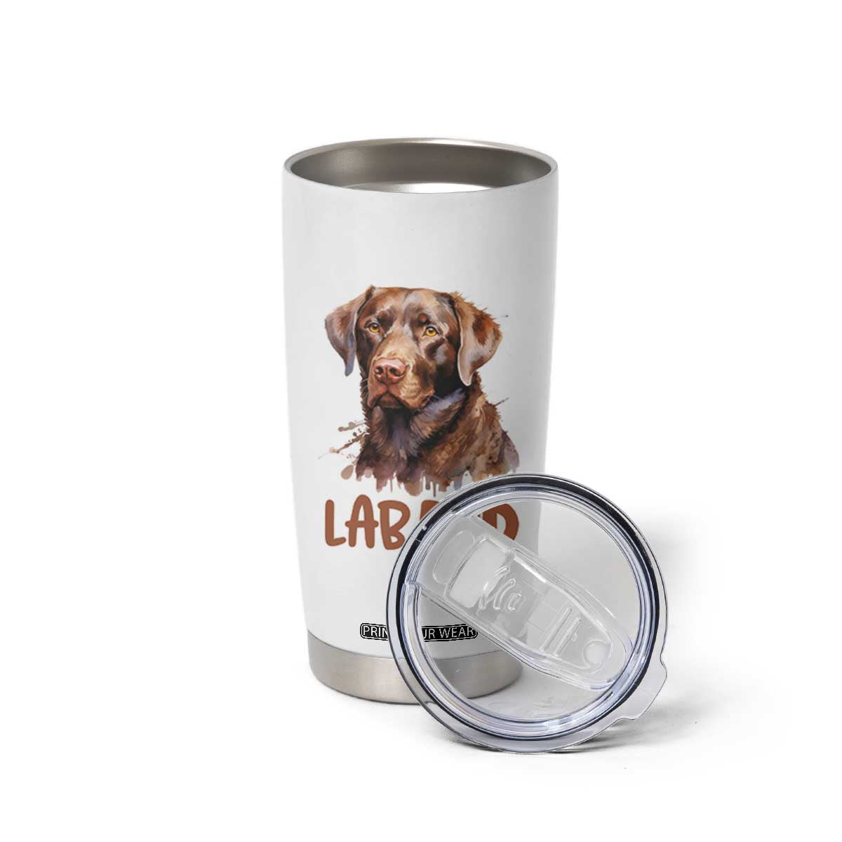 Chocolate Labrador Retriever Dad Tumbler Cup Dog Lover Gift TS12 Print Your Wear