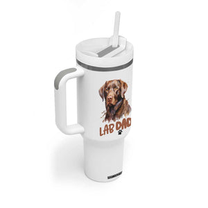 Chocolate Labrador Retriever Dad Tumbler With Handle Dog Lover Gift TS12 Print Your Wear