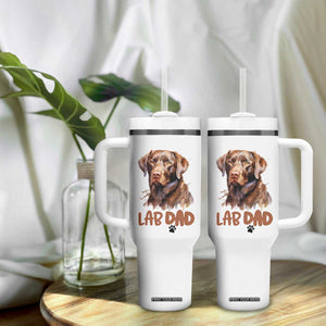 Chocolate Labrador Retriever Dad Tumbler With Handle Dog Lover Gift TS12 Print Your Wear