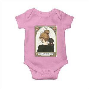 Black Labrador Mom Baby Onesie Funny Tarot Card Dog Lover Gift TS12 Light Pink Print Your Wear