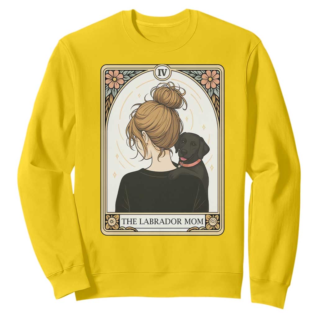 Black Labrador Mom Sweatshirt Funny Tarot Card Dog Lover Gift TS12 Daisy Print Your Wear
