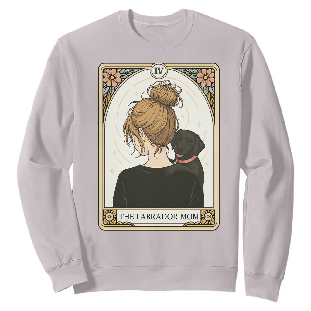 Black Labrador Mom Sweatshirt Funny Tarot Card Dog Lover Gift TS12 Ice Gray Print Your Wear