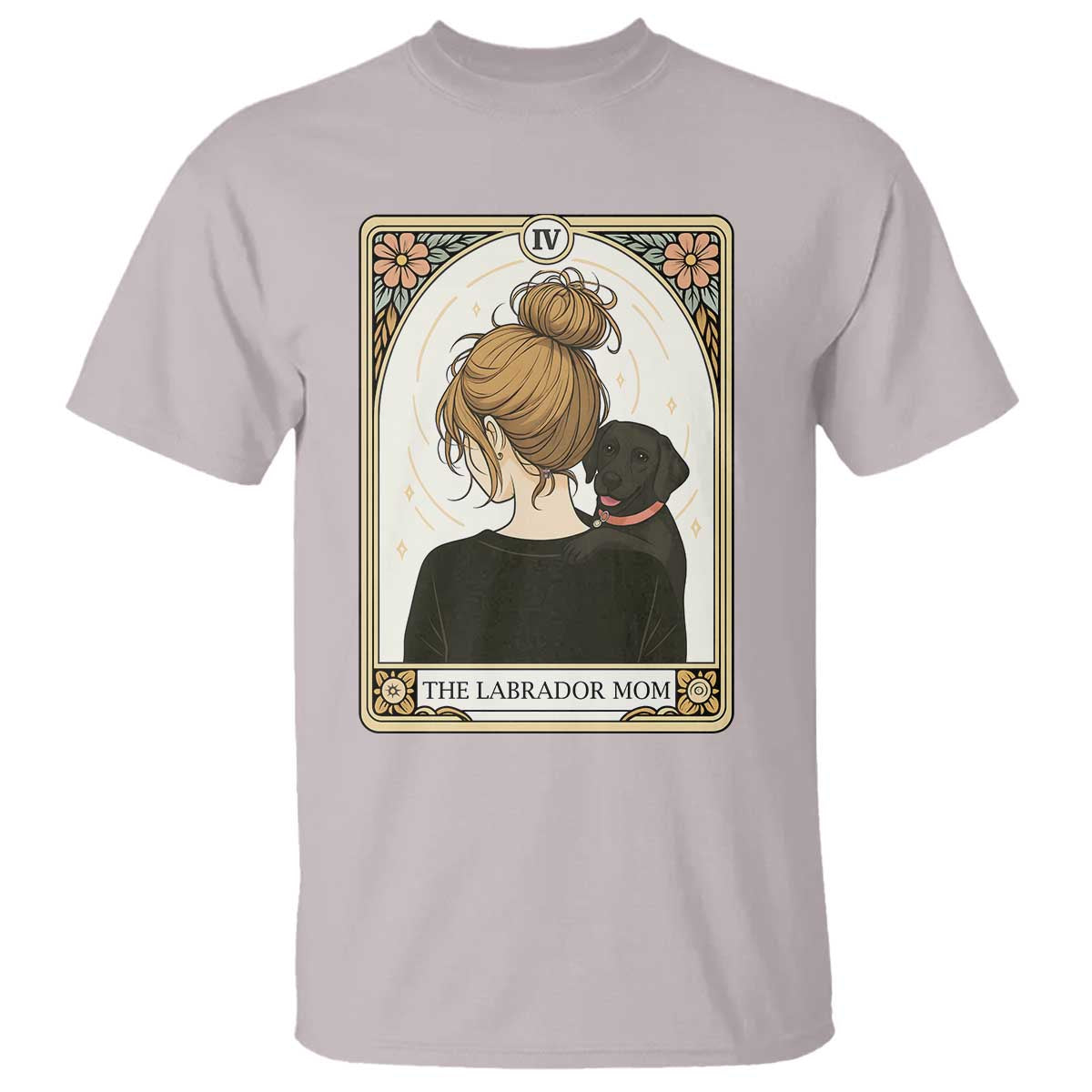 Black Labrador Mom T Shirt Funny Tarot Card Dog Lover Gift TS12 Ice Gray Print Your Wear