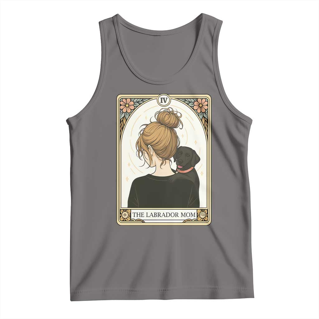 Black Labrador Mom Tank Top Funny Tarot Card Dog Lover Gift TS12 Deep Heather Print Your Wear