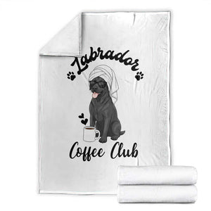 Labrador Coffee Club Throw Blanket Funny Dog Lover Gift TS12 White Print Your Wear