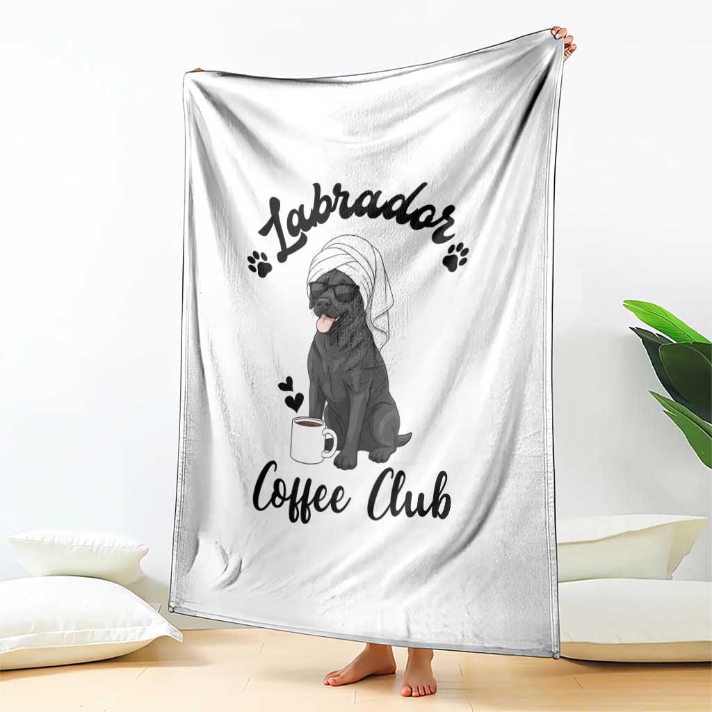 Labrador Coffee Club Throw Blanket Funny Dog Lover Gift TS12 Print Your Wear