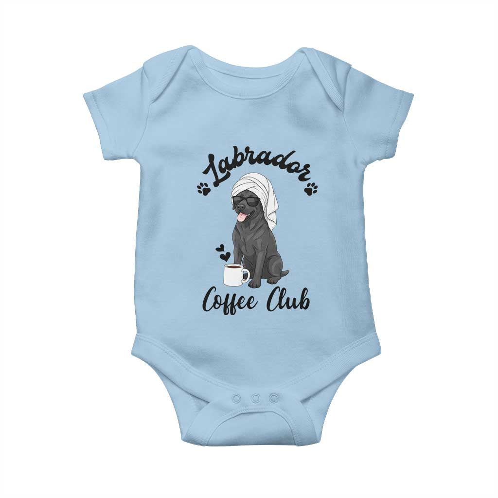 Labrador Coffee Club Baby Onesie Funny Dog Lover Gift TS12 Light Blue Print Your Wear