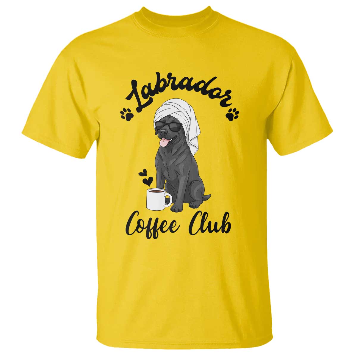 Labrador Coffee Club T Shirt Funny Dog Lover Gift TS12 Daisy Print Your Wear