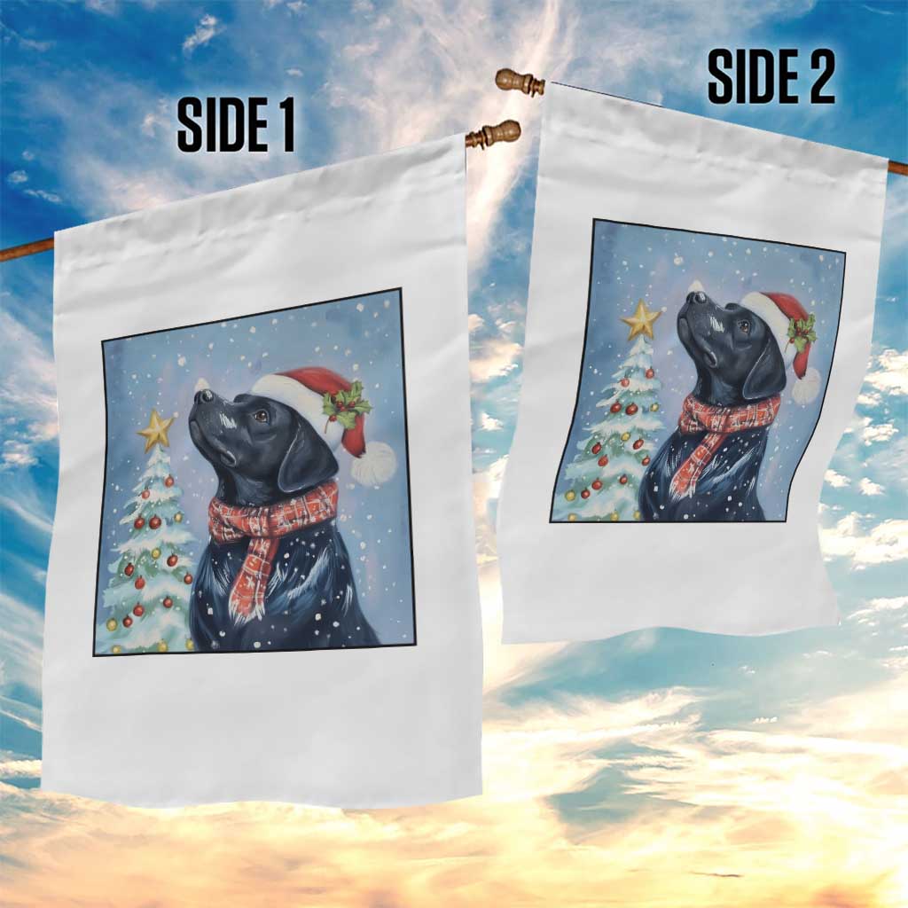 Cute Black Lab Christmas Garden Flag Holiday Dog Lover Gift Idea TS12 Print Your Wear