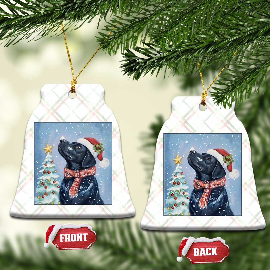 Cute Black Lab Xmas Ceramic Ornament Holiday Dog Lover Gift Idea TS12 Print Your Wear