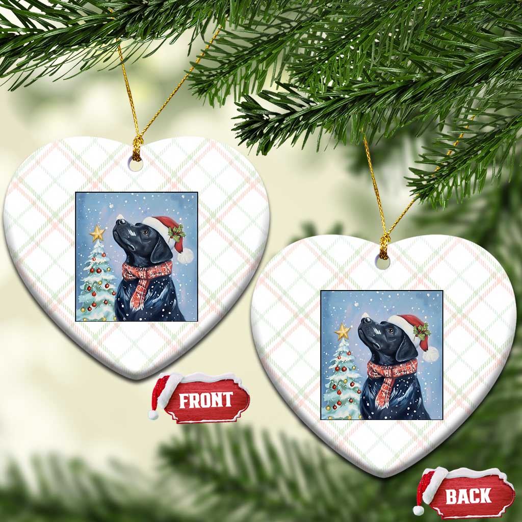Cute Black Lab Xmas Ceramic Ornament Holiday Dog Lover Gift Idea TS12 Print Your Wear