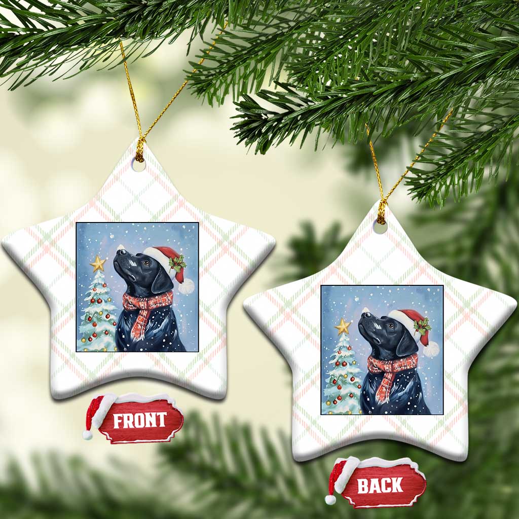 Cute Black Lab Xmas Ceramic Ornament Holiday Dog Lover Gift Idea TS12 Print Your Wear