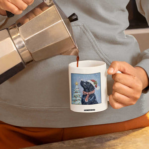 Cute Black Lab Christmas Coffee Mug Holiday Dog Lover Gift Idea TS12 Print Your Wear