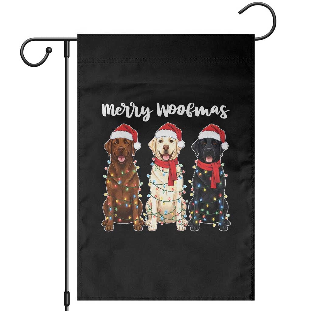 Funny Merry Woofmas Garden Flag Labrador Funny Christmas Dog Lover Gift TS12 Black Print Your Wear