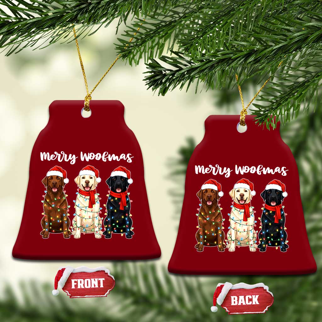 Funny Merry Woofmas Ceramic Ornament Labrador Funny Xmas Dog Lover Gift TS12 Print Your Wear