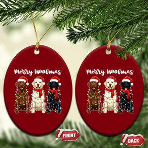 Funny Merry Woofmas Ceramic Ornament Labrador Funny Xmas Dog Lover Gift TS12 Print Your Wear