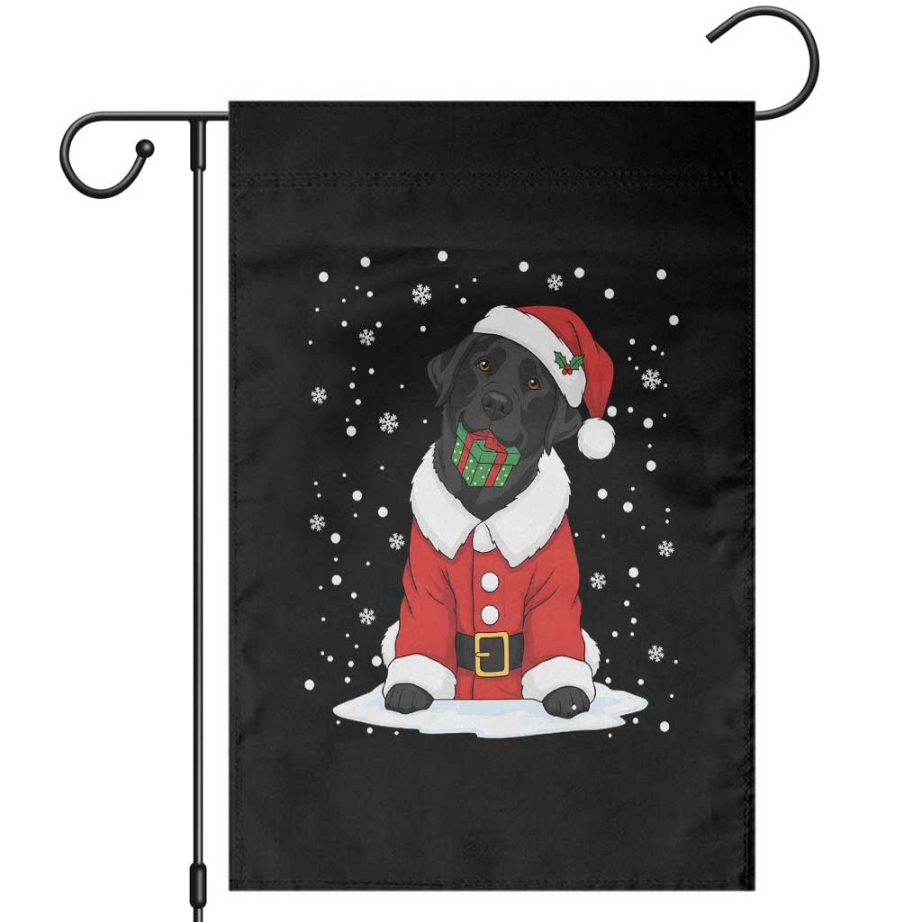 Black Labrador Santa Garden Flag Funny Christmas Dog Lover Gift TS12 Black Print Your Wear