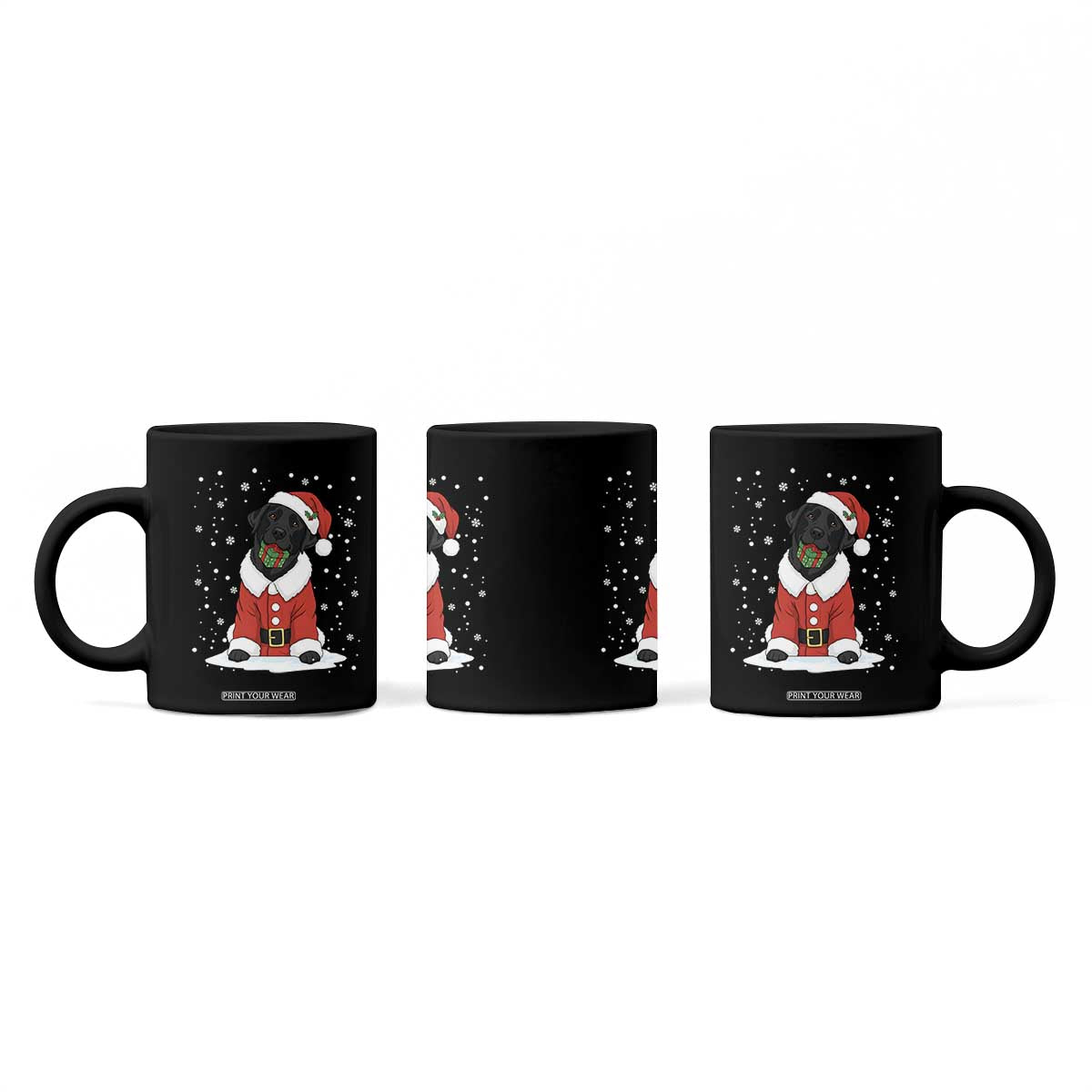 Black Labrador Santa Coffee Mug Funny Christmas Dog Lover Gift TS12 Print Your Wear