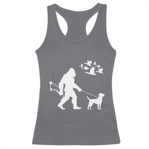 Funny Bow Hunter Racerback Tank Top Bigfoot Walking Labrador Hunting Dog Gift TS12 Charcoal Print Your Wear