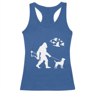 Funny Bow Hunter Racerback Tank Top Bigfoot Walking Labrador Hunting Dog Gift TS12 Royal Blue Print Your Wear