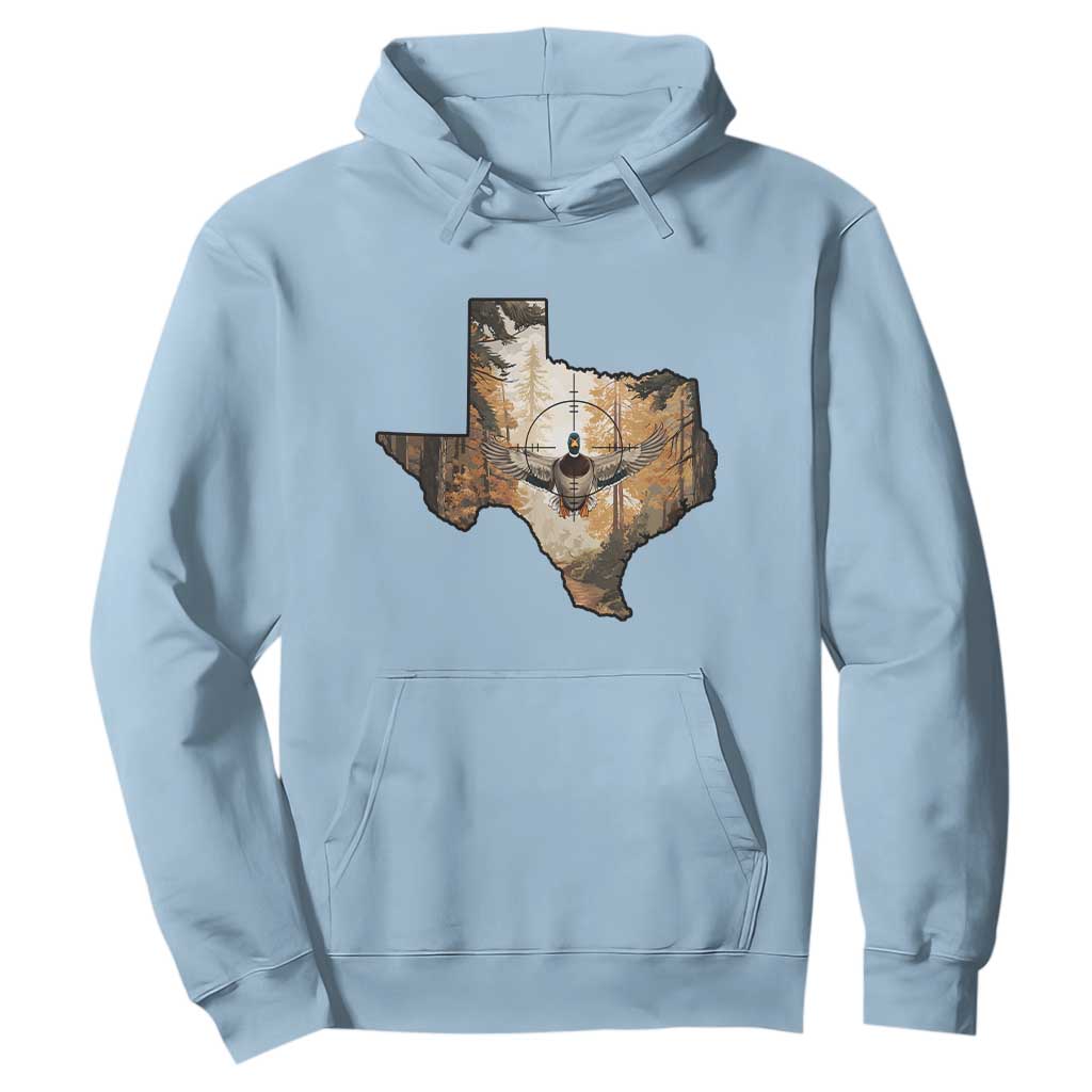 Funny Texas Duck Hunting Season Hoodie Hunter Gift TS12 Light Blue Print Your Wear