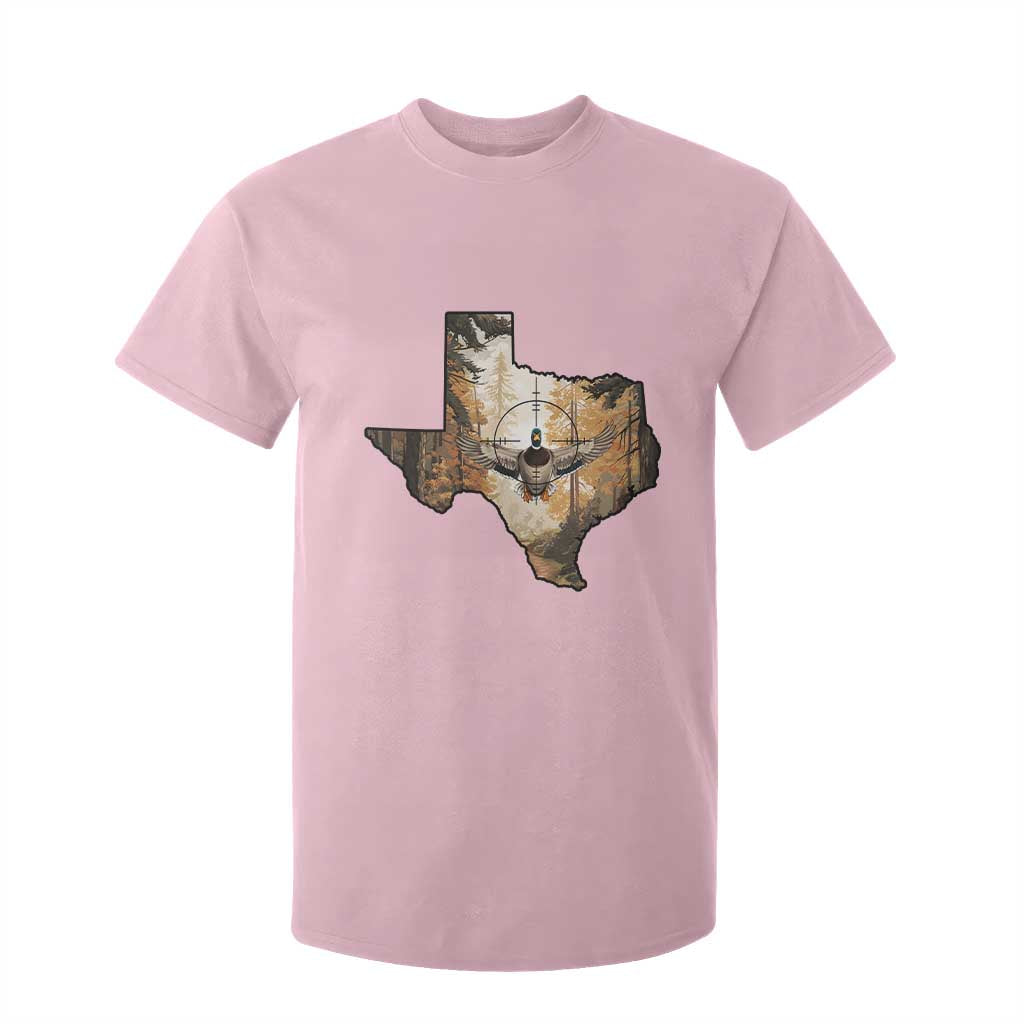 Funny Texas Duck Hunting Season T Shirt For Kid Hunter Gift TS12 Light Pink Print Your Wear