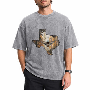 Funny Texas Duck Hunting Season Washed Cotton T-Shirt Hunter Gift