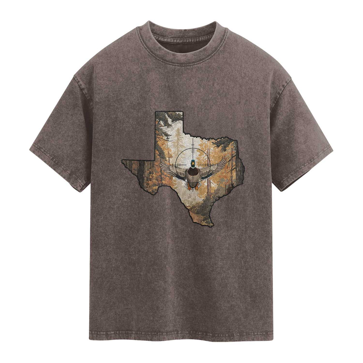 Funny Texas Duck Hunting Season Washed Cotton T-Shirt Hunter Gift