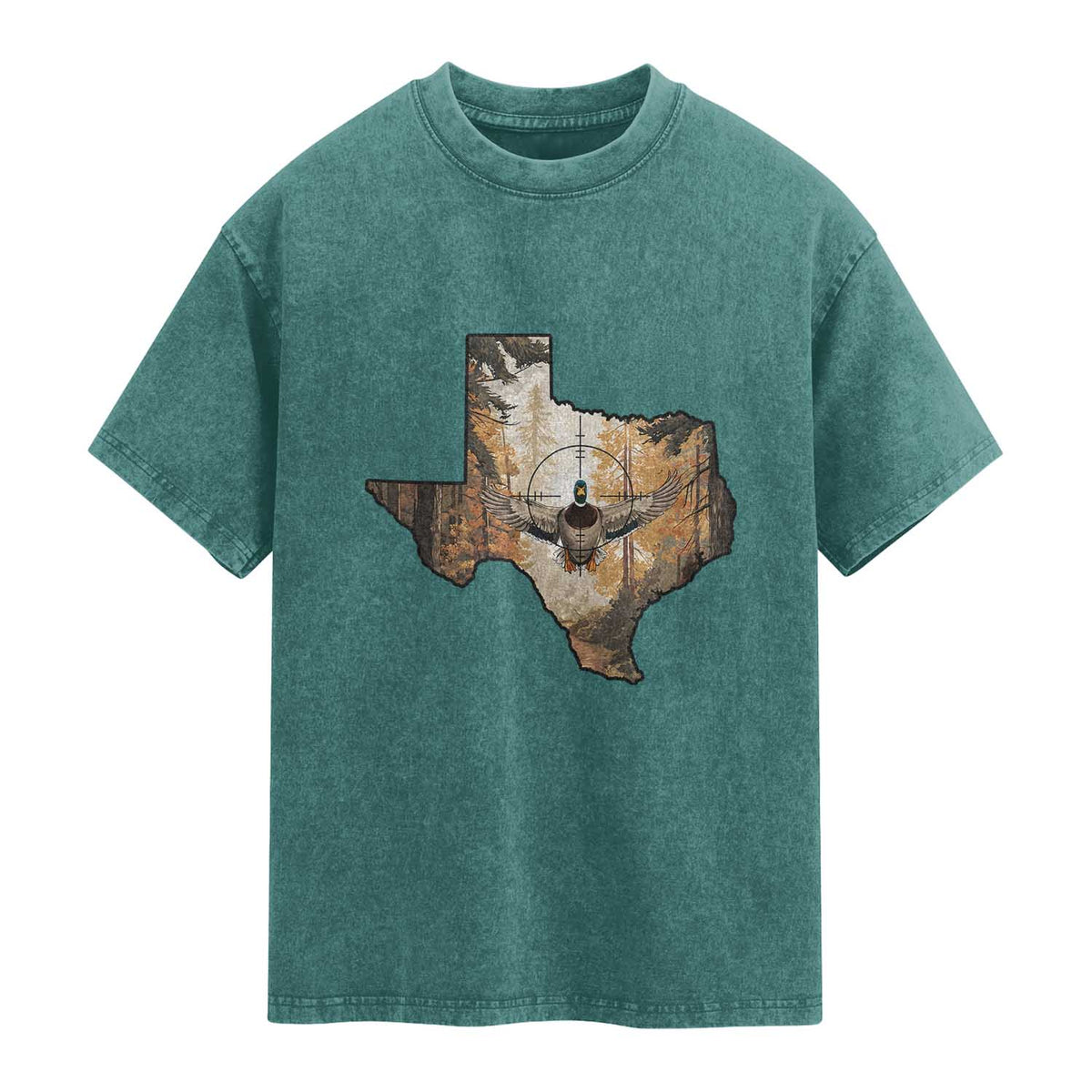 Funny Texas Duck Hunting Season Washed Cotton T-Shirt Hunter Gift