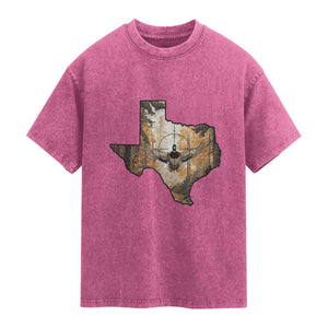 Funny Texas Duck Hunting Season Washed Cotton T-Shirt Hunter Gift