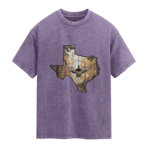 Funny Texas Duck Hunting Season Washed Cotton T-Shirt Hunter Gift