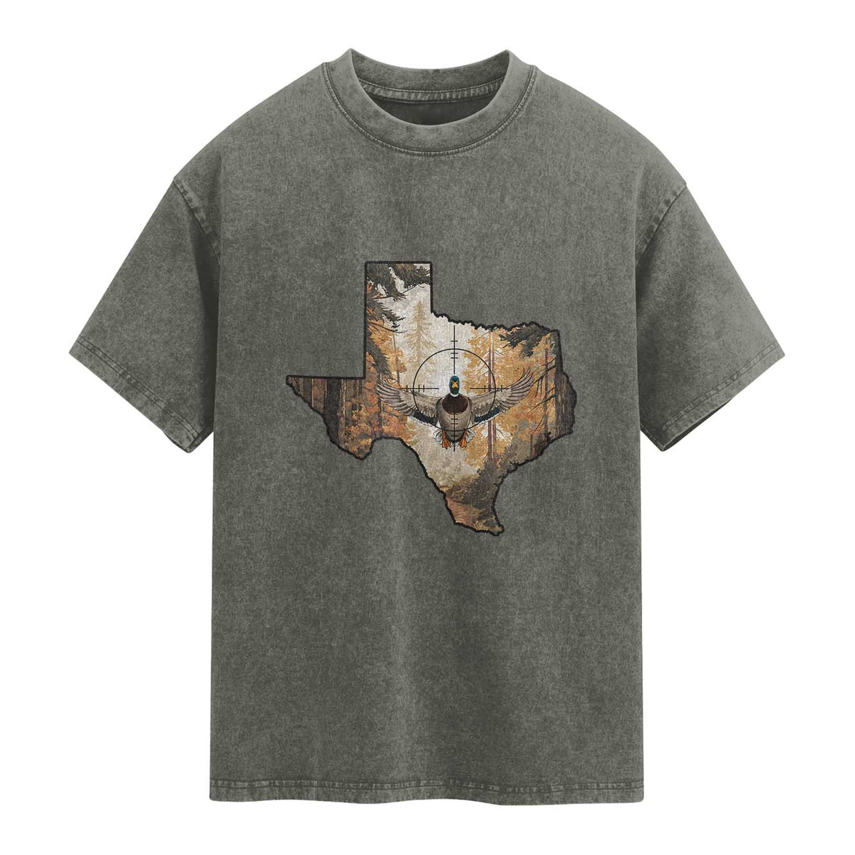 Funny Texas Duck Hunting Season Washed Cotton T-Shirt Hunter Gift