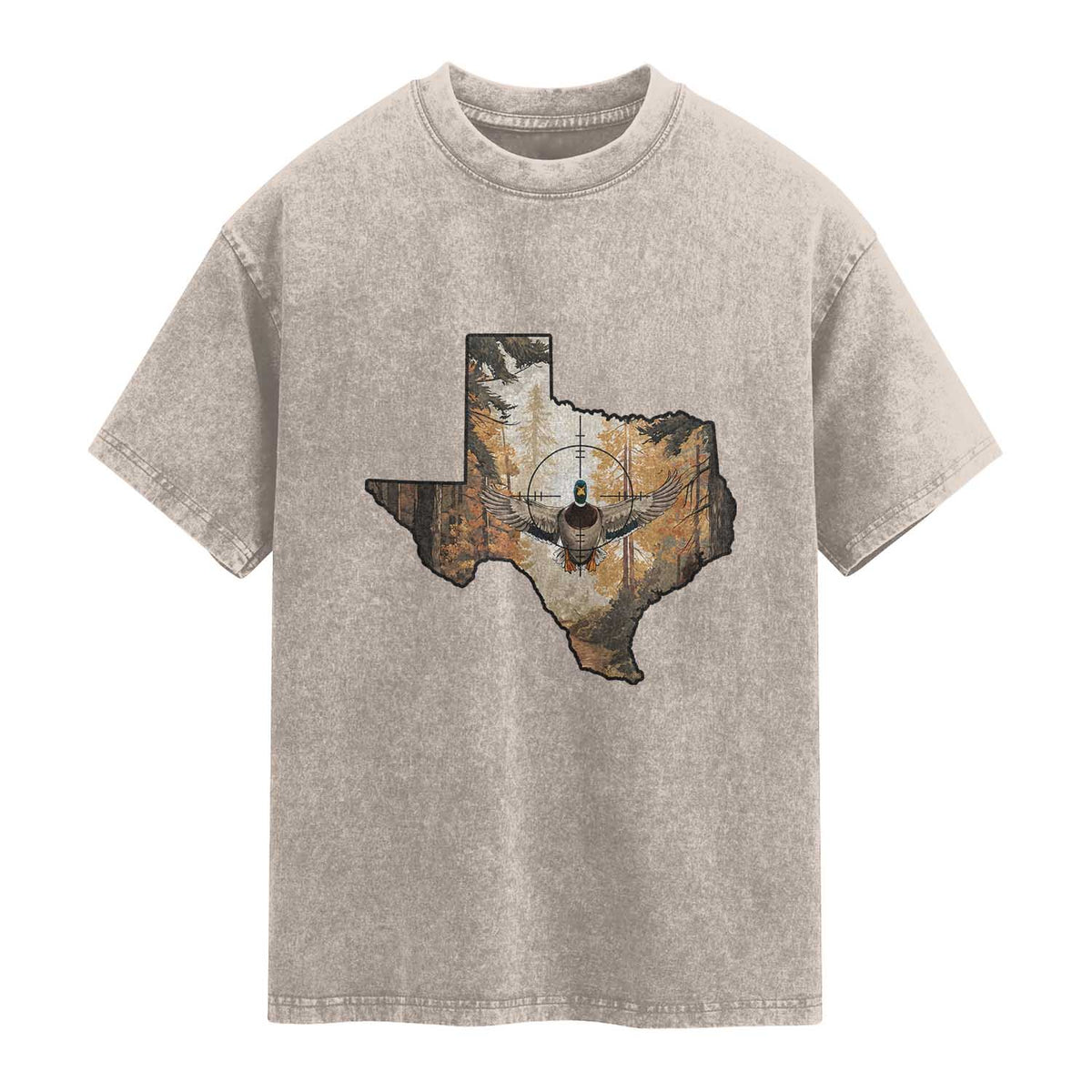 Funny Texas Duck Hunting Season Washed Cotton T-Shirt Hunter Gift