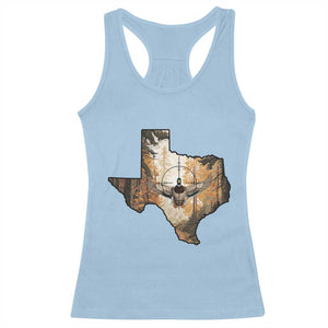 Funny Texas Duck Hunting Season Racerback Tank Top Hunter Gift TS12 Light Blue Print Your Wear