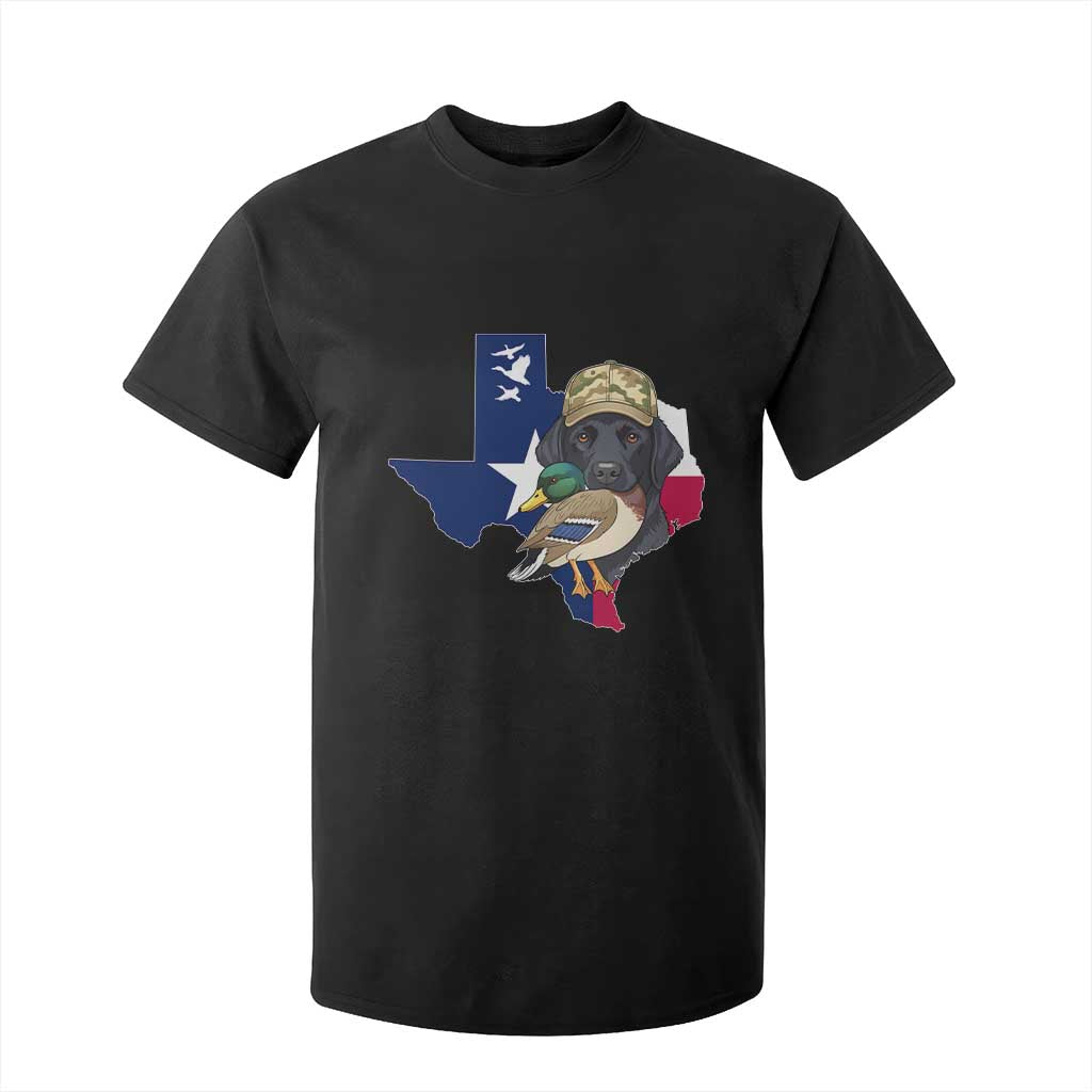Funny Texas Duck Hunting Season T Shirt For Kid Black Labrador Hunter Gift TS12 Black Print Your Wear