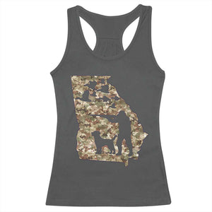 Georgia Duck Hunting Season Racerback Tank Top Labrador Retriever Hunter Gift TS12 Dark Heather Print Your Wear