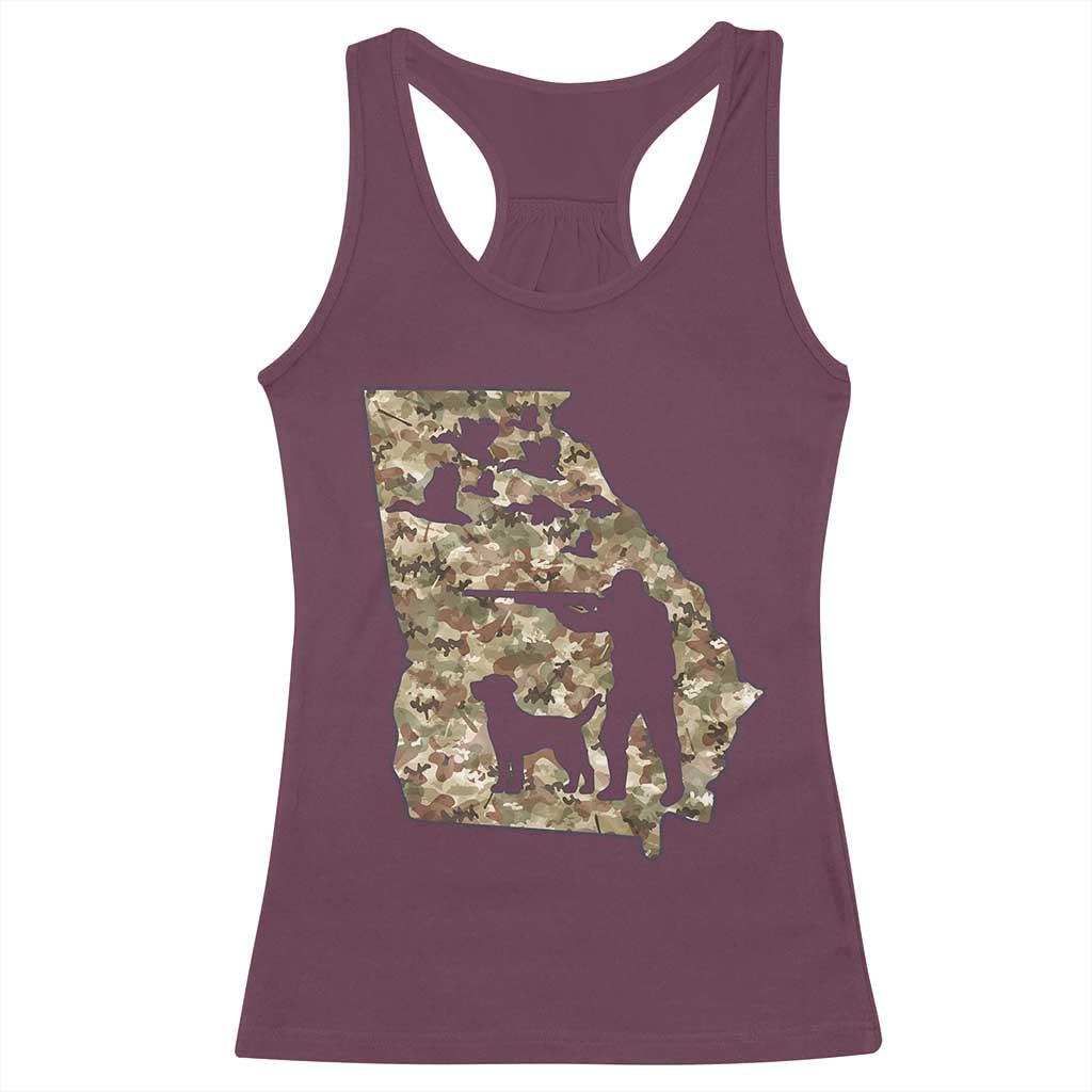 Georgia Duck Hunting Season Racerback Tank Top Labrador Retriever Hunter Gift TS12 Maroon Print Your Wear
