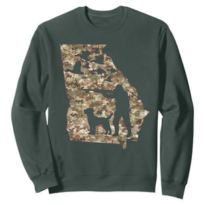 Georgia Duck Hunting Season Sweatshirt Labrador Retriever Hunter Gift TS12 Dark Forest Green Print Your Wear