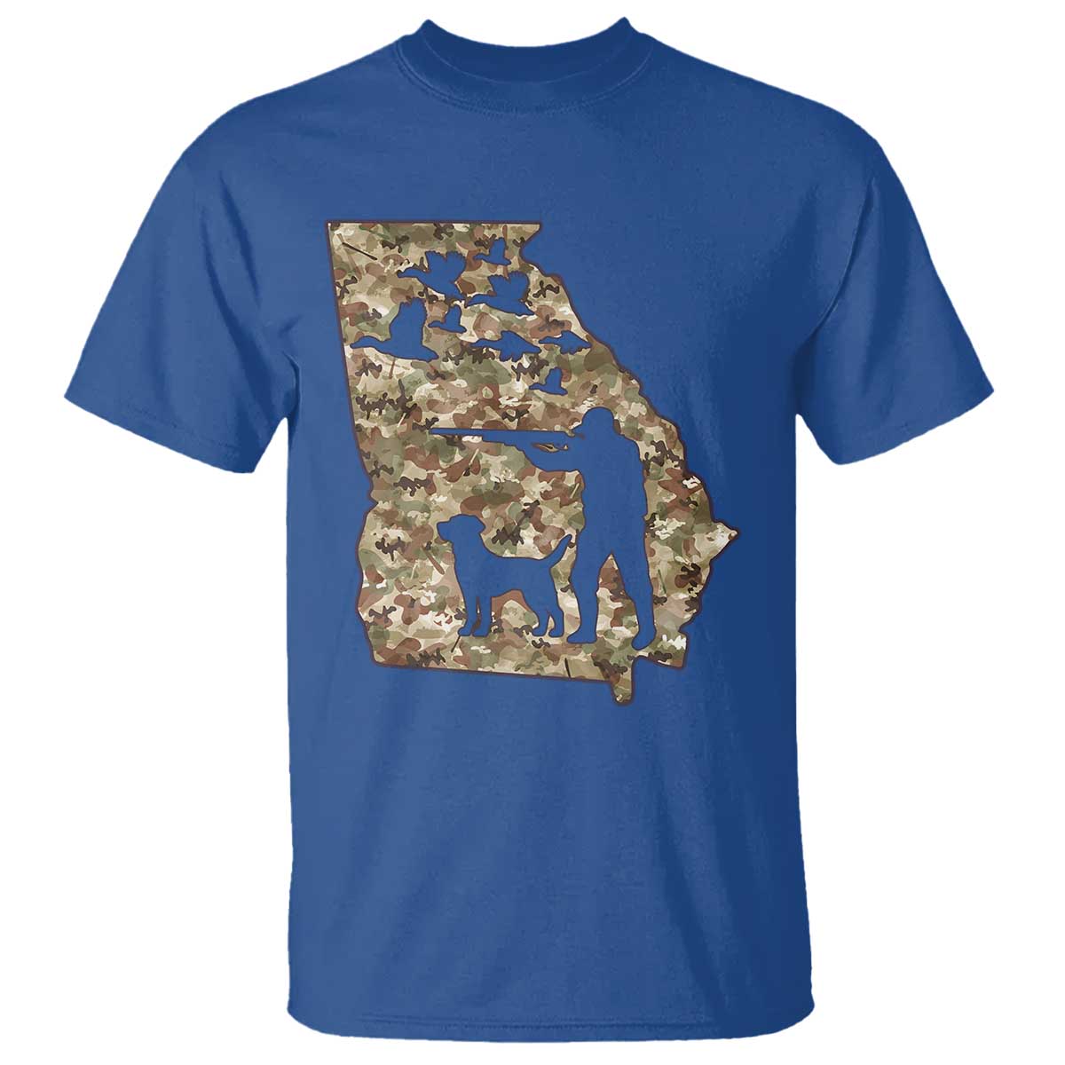 Georgia Duck Hunting Season T Shirt Labrador Retriever Hunter Gift TS12 Royal Blue Print Your Wear